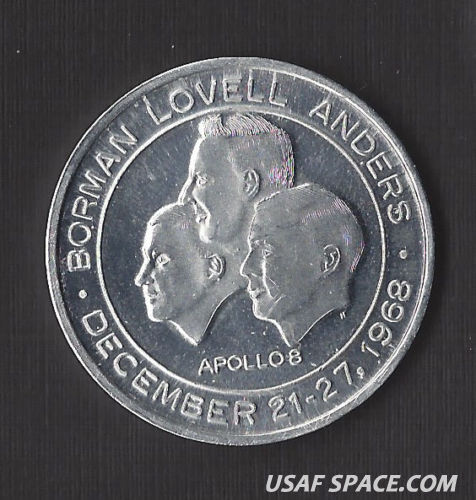 APOLLO 8 BORMAN Lovell Anders Shell Token Coin Medal NASA Space $ - PicClick