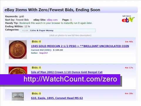 No Bids - eBay Items Ending Soon, Misspelled Items, Most Watched Items