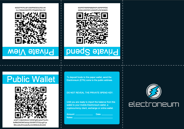 How to Create an Electroneum Paper Wallet - Electroneum 