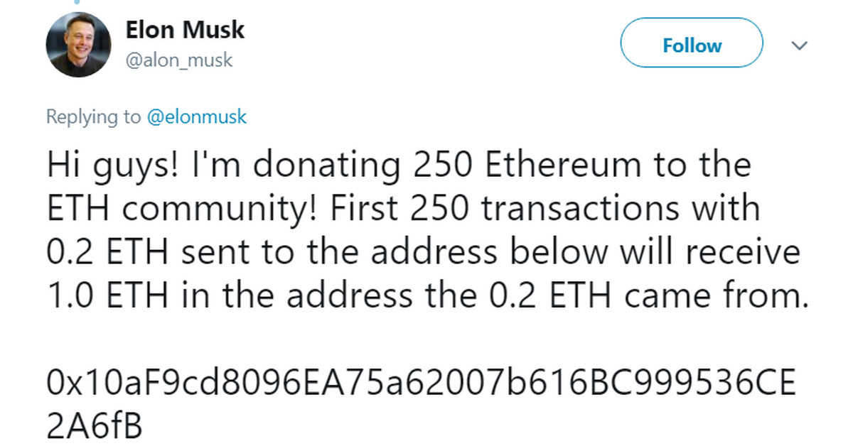 Elon Musk Admits on Twitter That Bitcoin and Ethereum 'Seem High'