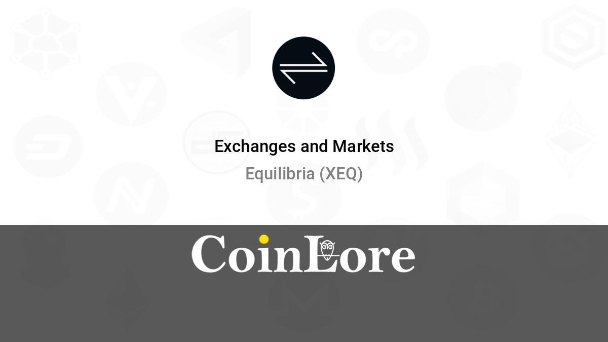 Equilibria (XEQ) live coin price, charts, markets & liquidity