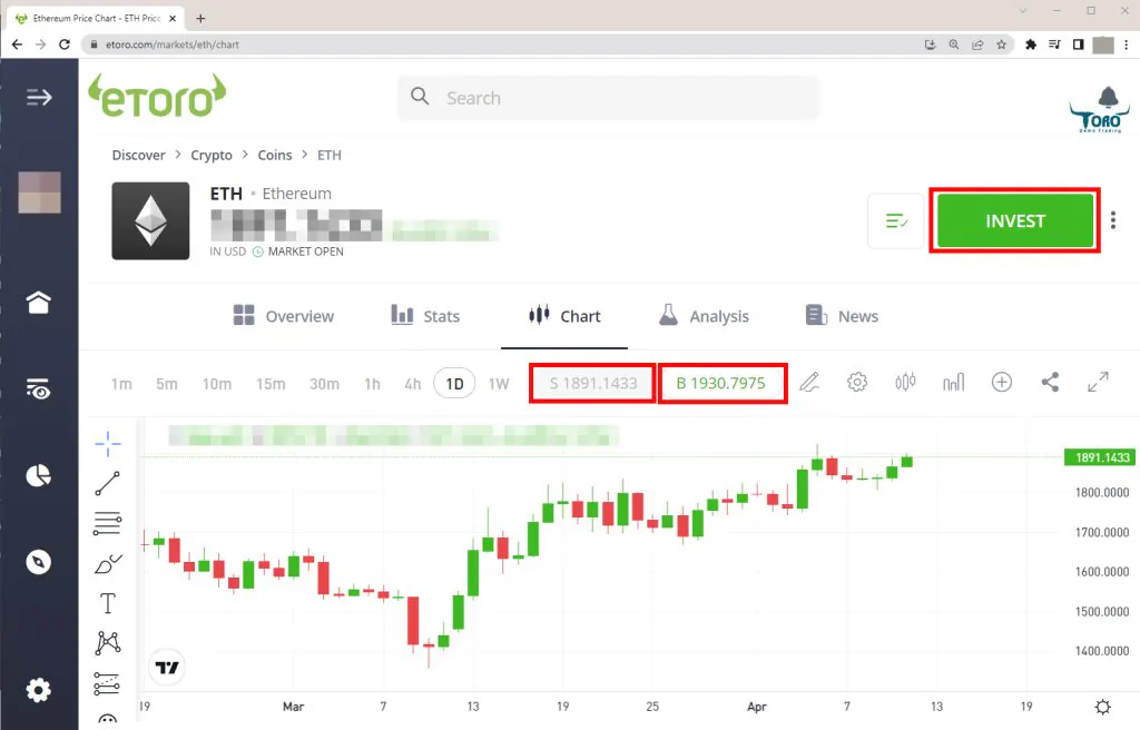 eToro Crypto Prices, Trade Volume, Spot & Trading Pairs