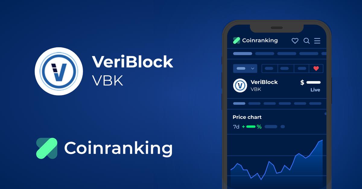 VeriBlock price today, VBK to USD live price, marketcap and chart | CoinMarketCap