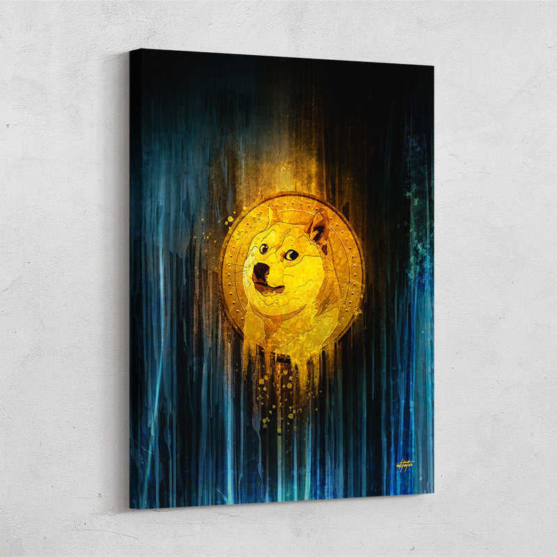 'DOGE Crypto Dogecoin,' by Portfolio, Canvas Wall Art – 1001fish.ru