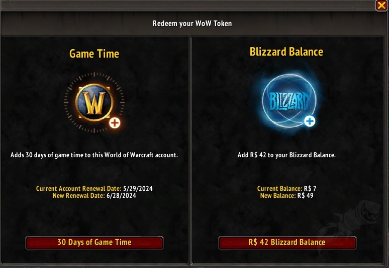 20€ => WoW Token => 13€ 1001fish.ru Balance GG Blizzard