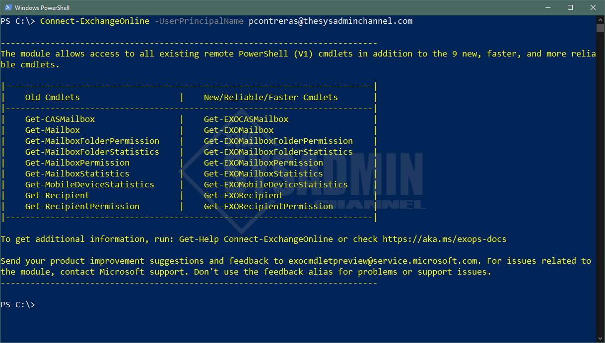 Installing Exchange Online Remote PowerShell Module