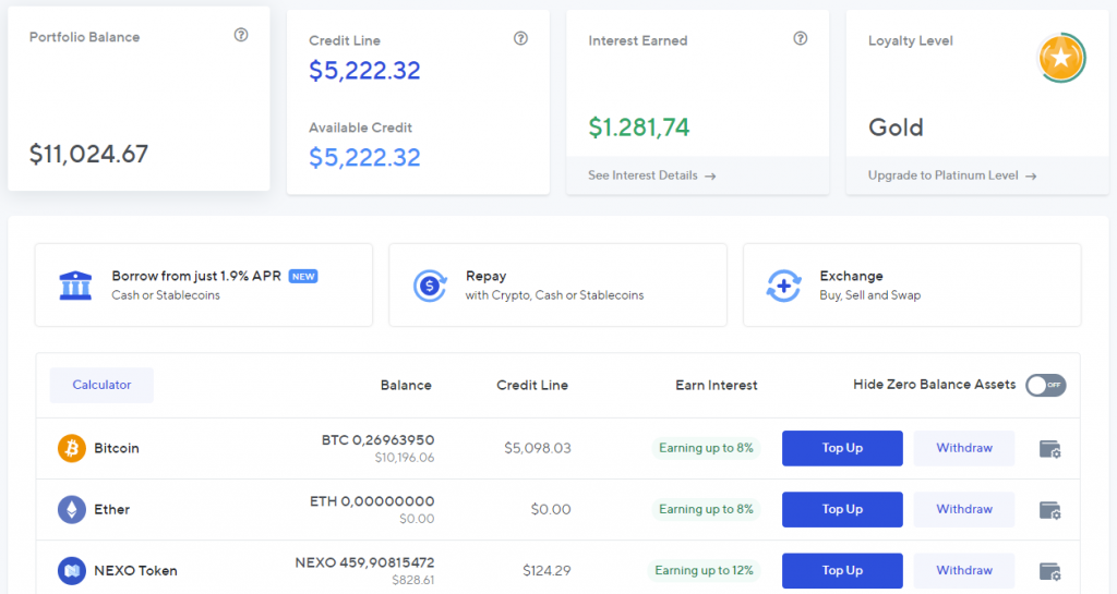 Nexo - 🪙 Coin Interest Rate