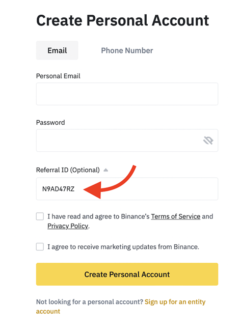 Binance Referral Code (45% Fee Discount) Spot & Futures