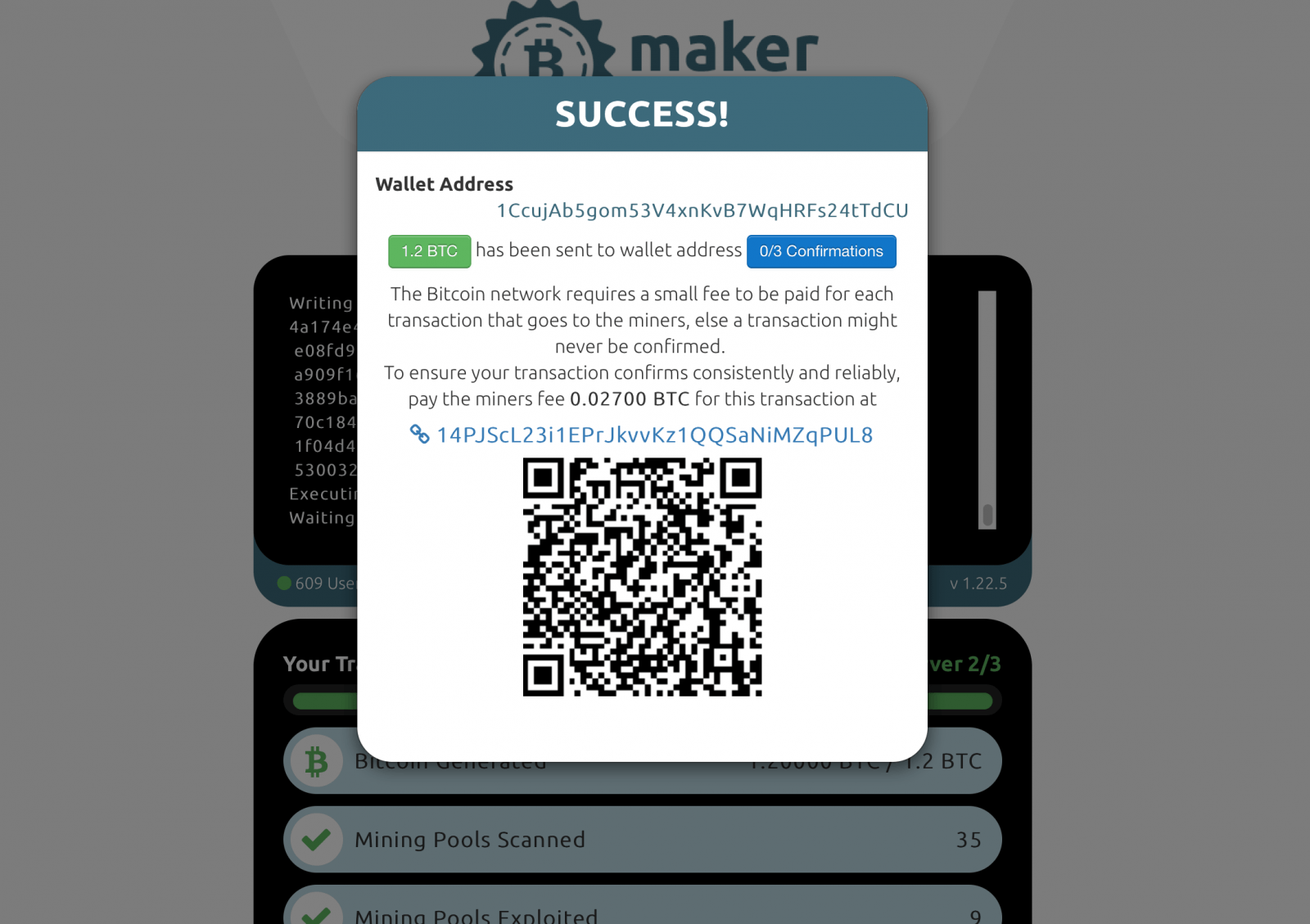 Bitcoin QR Code Generator