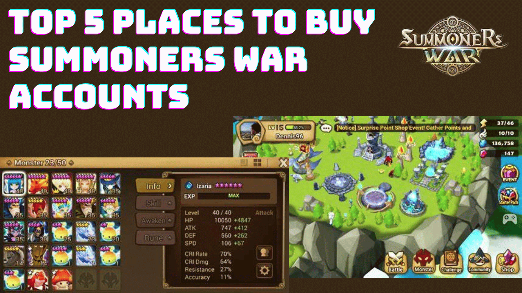 Summoners War Chronicles Accounts for Sale / FunPay