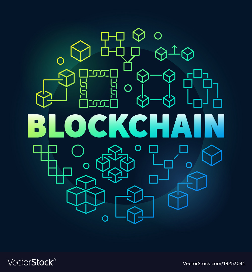 Blockchain Icon Block Chain Technology Symbol Stock Vector, 53% OFF