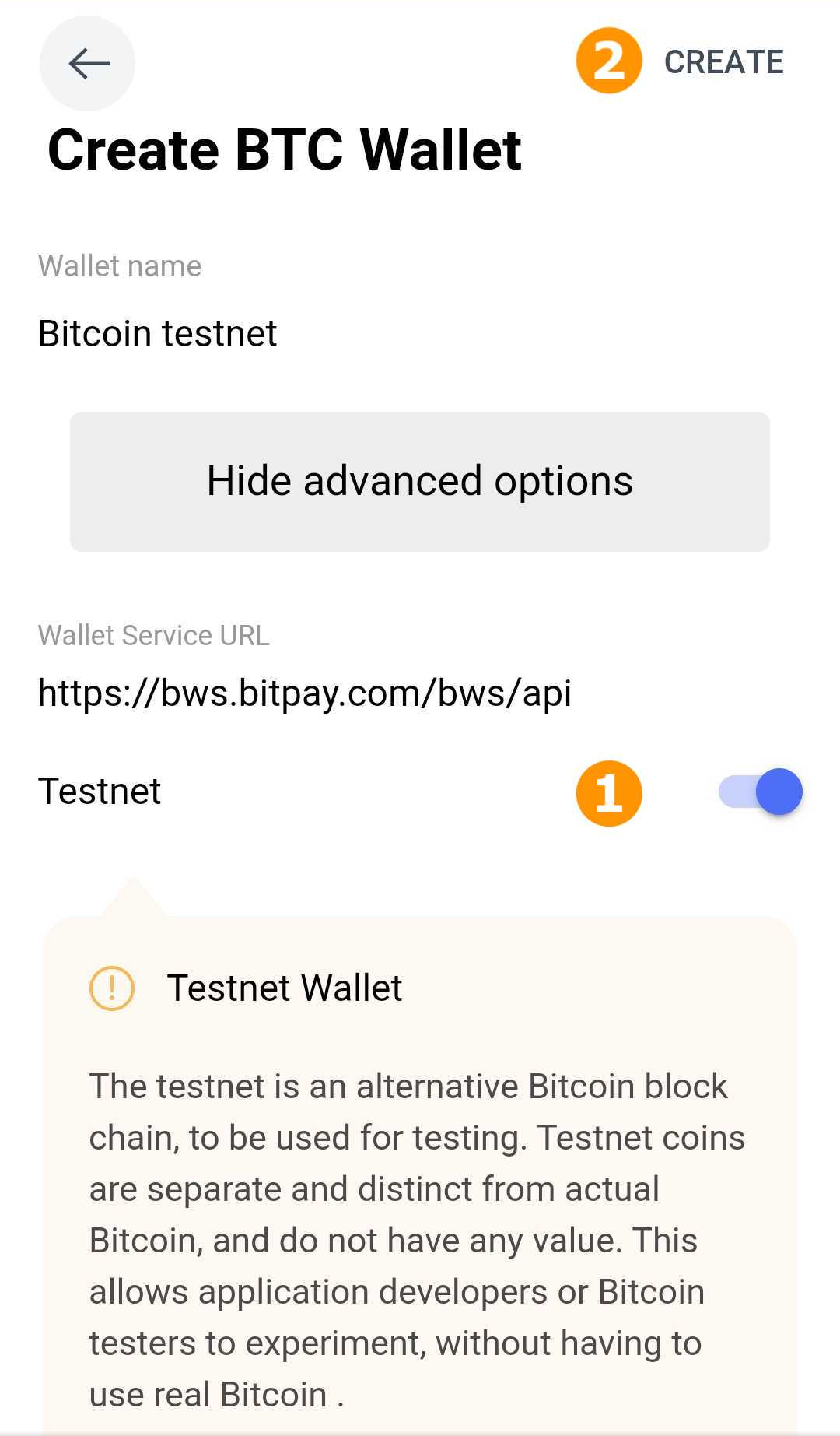 Testnet Help Wallets