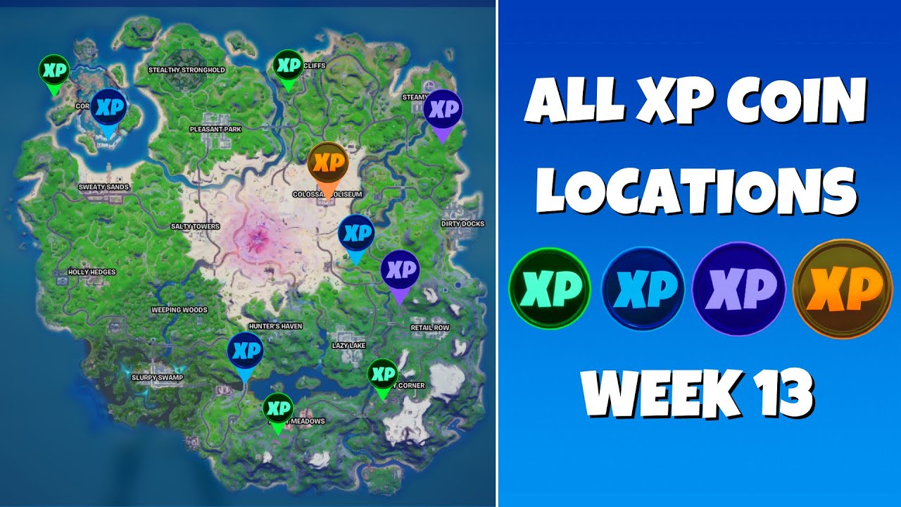 Where To Find All Fortnite Season 4 Week 2 XP Coins