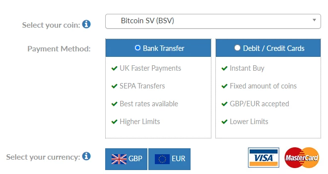 Buy Bitcoin SV with Credit or Debit Card | Buy BSV Instantly