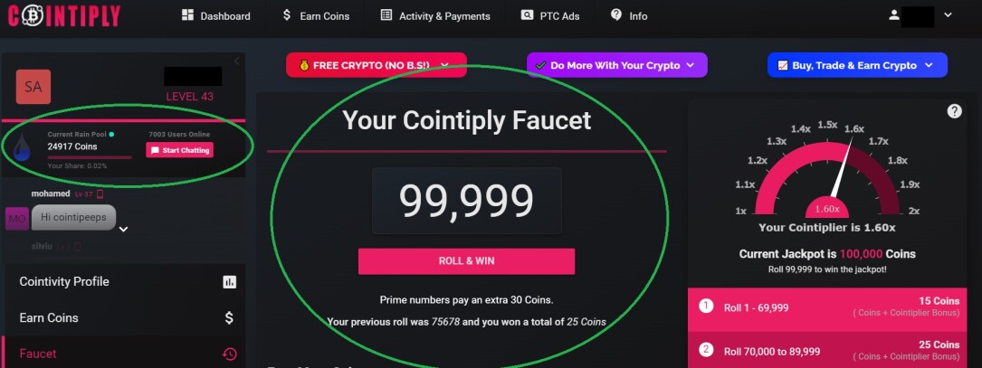 Earn Cryptocurrency from **Cointiply:**