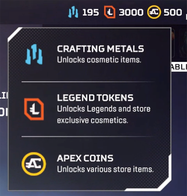 Apex Coins, Legend Tokens, And Crafting Metals Explained And How To Earn Them In Apex Legends