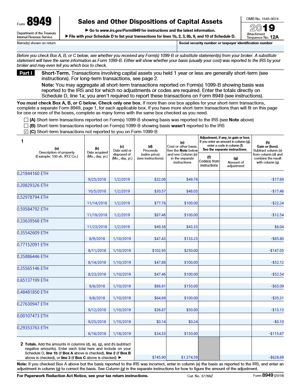 How to Report Bitcoin, Ether, Other Crypto on Your IRS Tax Return in 