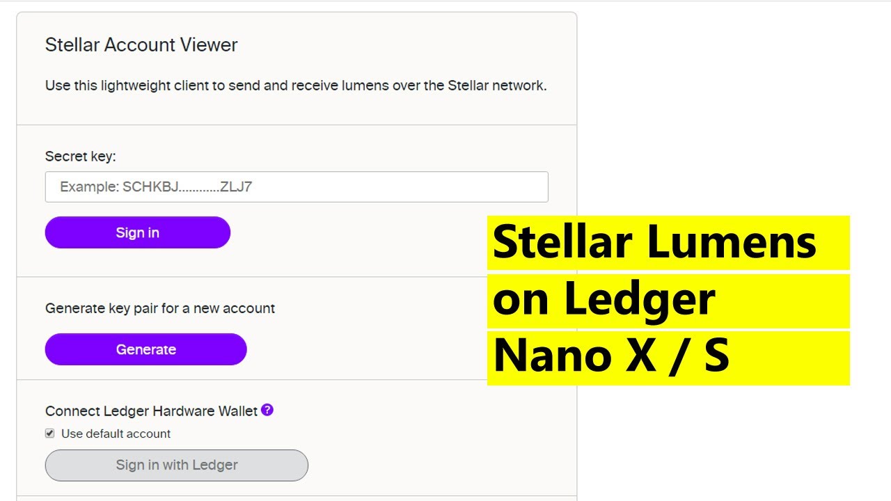 Swap Stellar with Ledger | Ledger