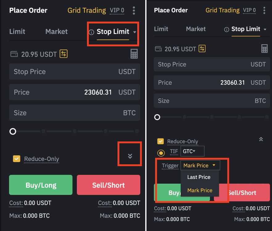 Binance Stop Loss Order