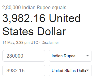 Convert Indian Rupees to United States Dollars | INR To USD Exchange Rate