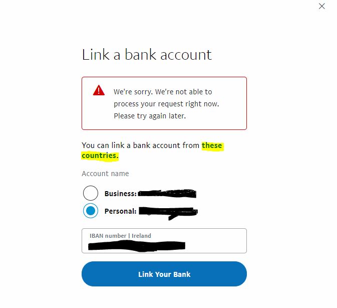 How do I link a bank account to my PayPal account? | PayPal IE