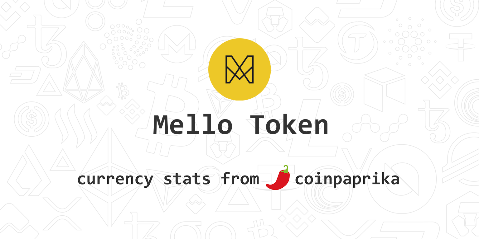 Melo Token price today, MELO to USD live price, marketcap and chart | CoinMarketCap