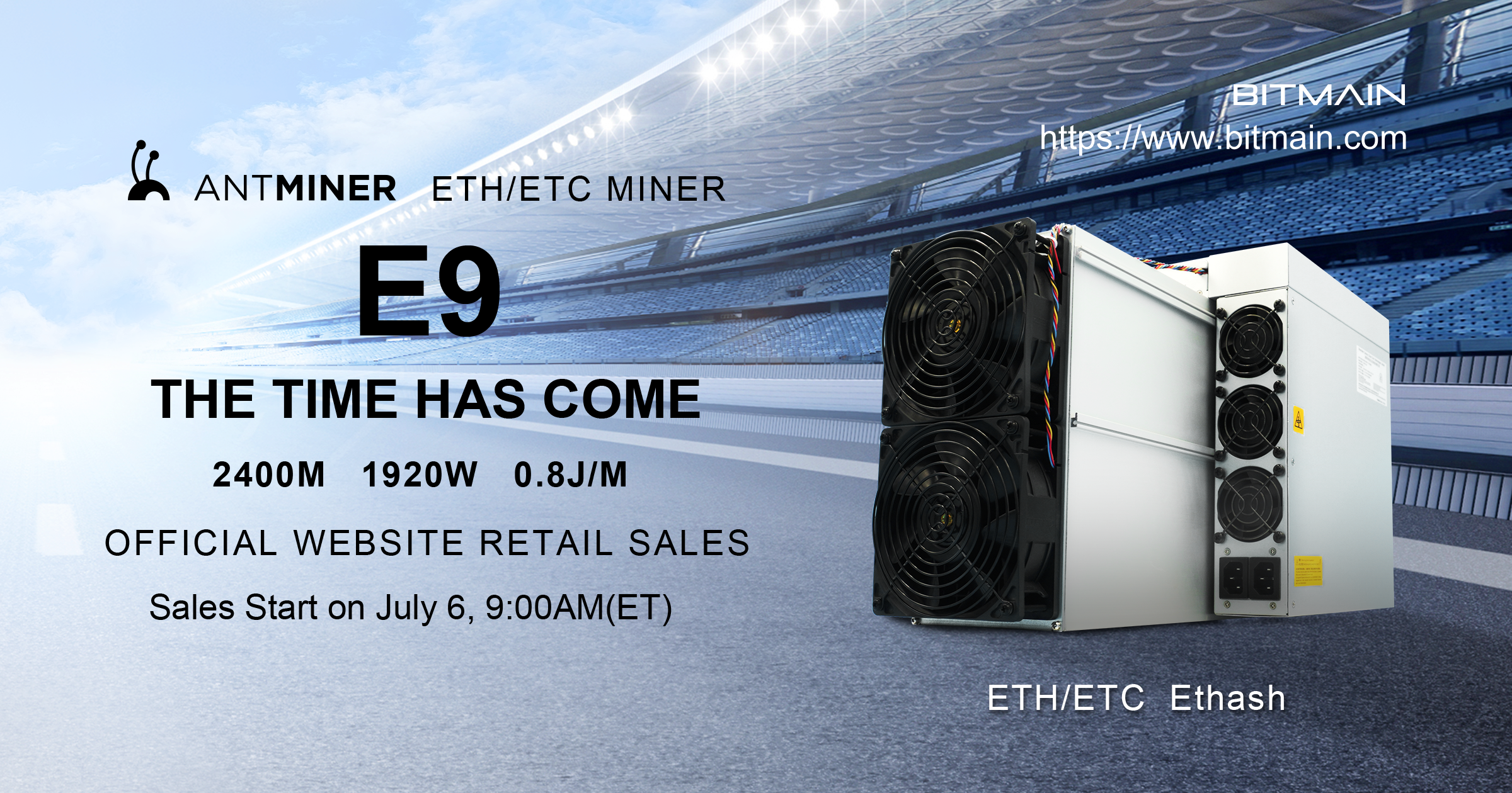 Bitmain Antminer E9 Pro MH/s 2,W (ETC/ETHW)