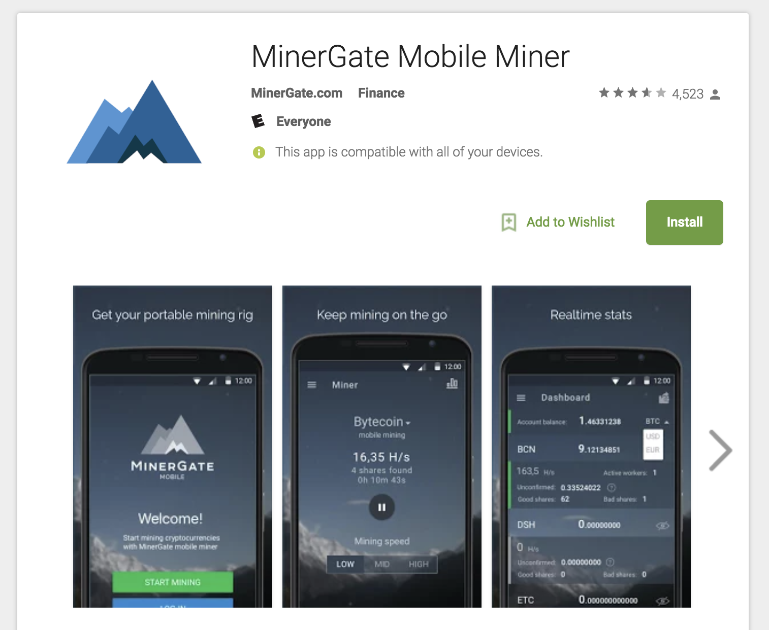 MinerGate - Earning for Android - Download