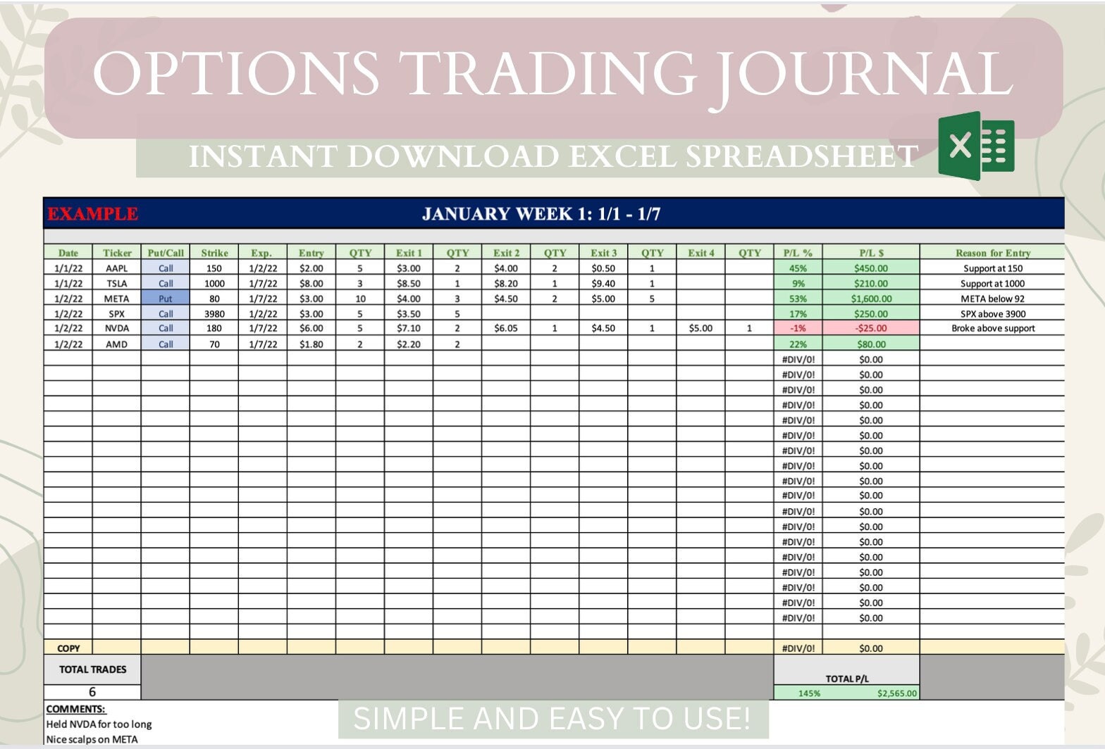 Spreadsheet Trading Journal - TraderSync