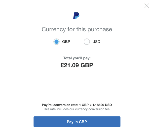 Exchange PayPal EUR to PayPal USD  where is the best exchange rate?