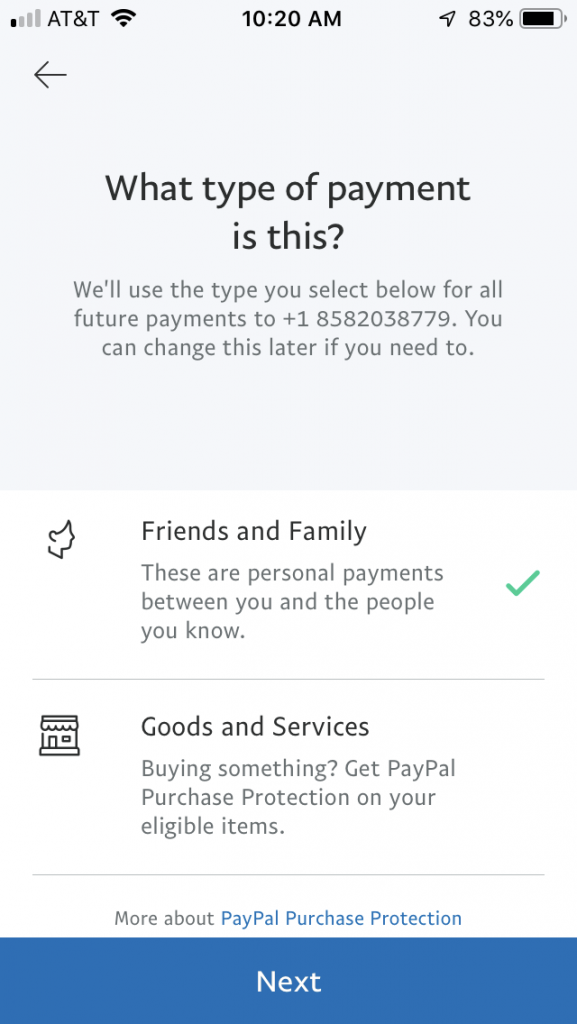 Friends and family or Goods and services PayPal payment options? - PaytoNaira