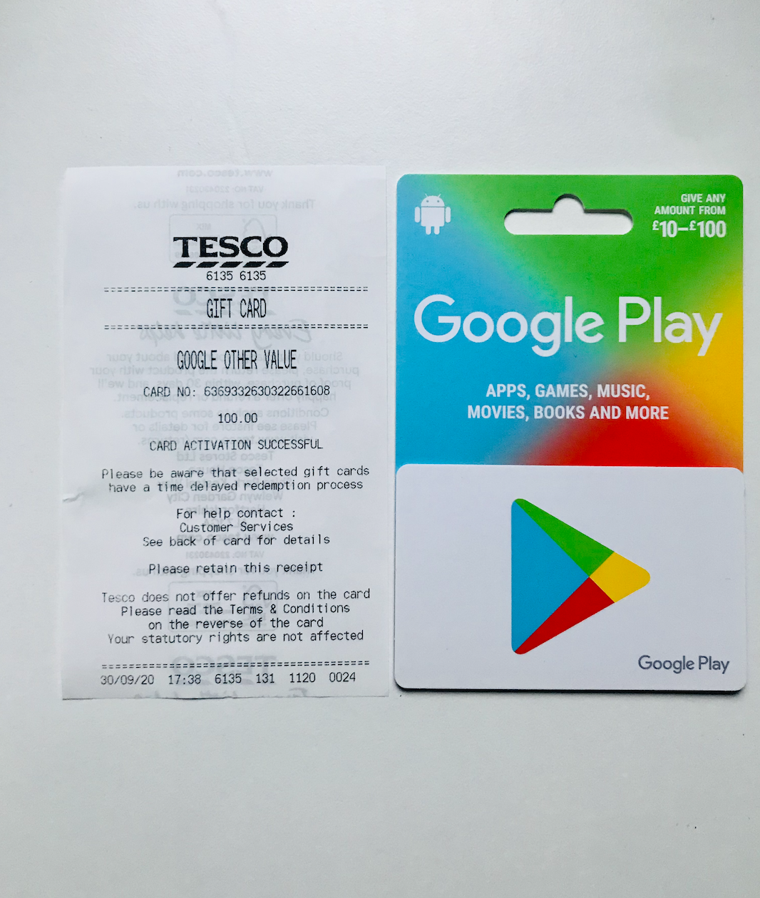 Gift card promotions, where to buy and management – Google Play