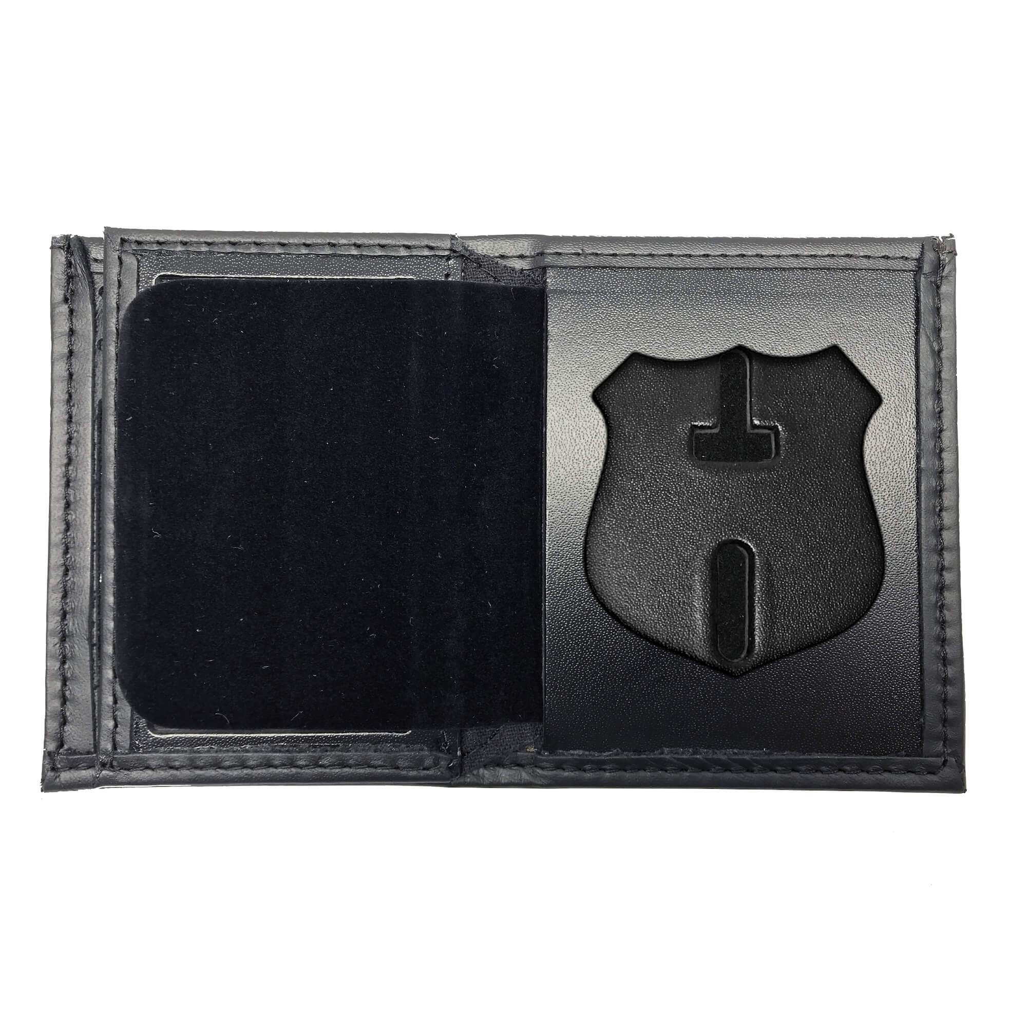 Perfect Fit Model Leather Recessed Badge Wallet - Custom Cutout