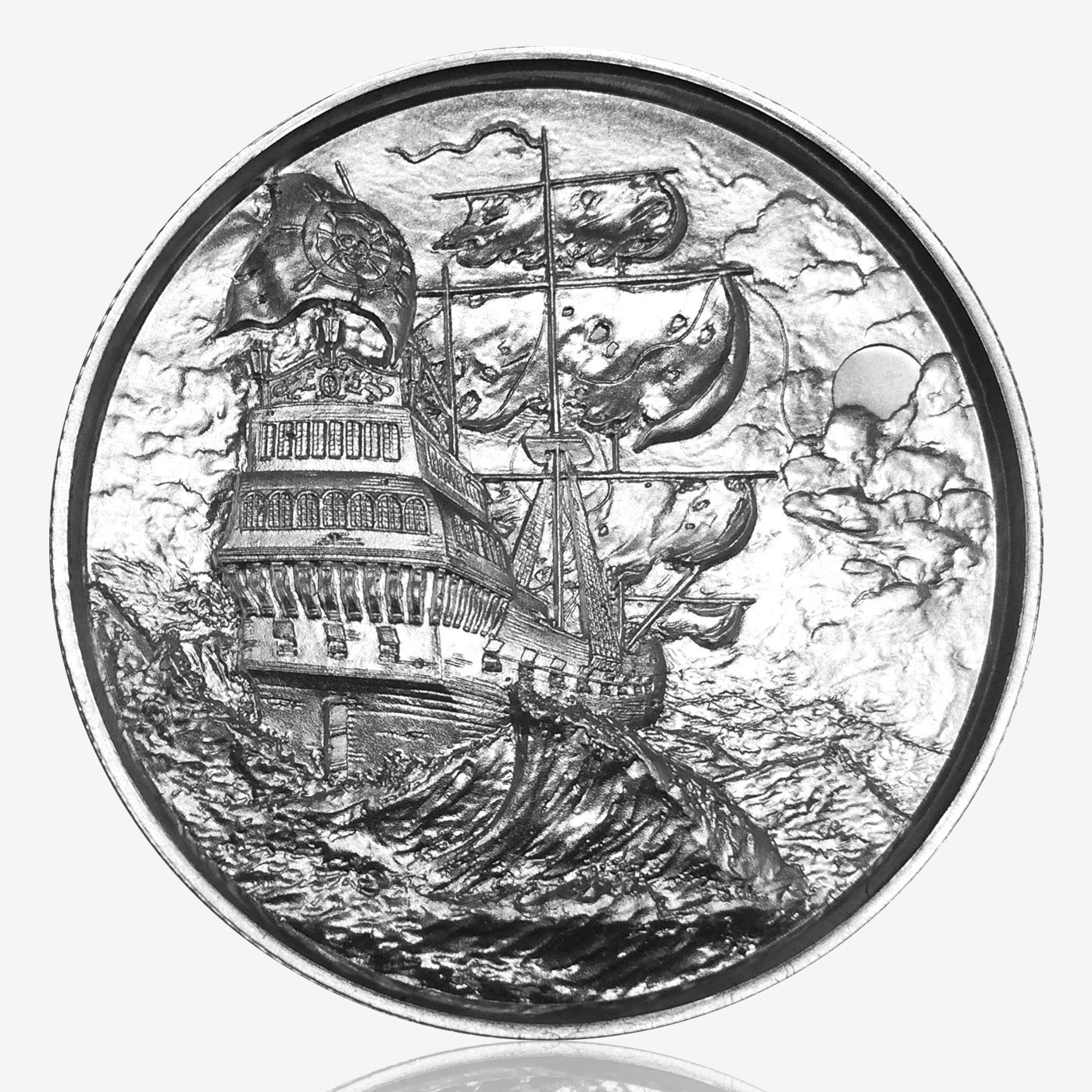 1ST COIN IN PRIVATEER SERIES - 2 oz Ultra High Relief Pure Silver Coin - The Coin Shoppe