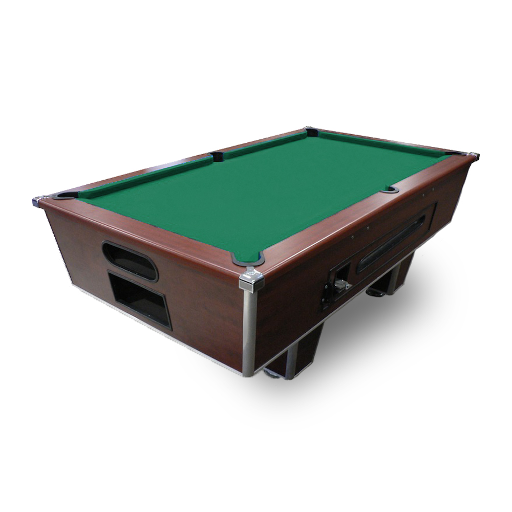 Great American Black Diamond 7' Coin Operated Pool Table with DBA: American Super Sports