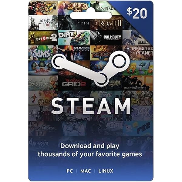 Steam Gift Card - $20 : 1001fish.ru: Gift Cards