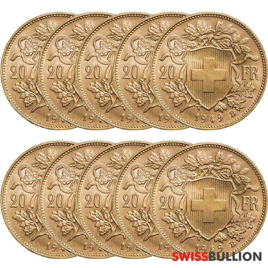 Buy Swiss Franc Gold Coins Online | Wholesale Coins Direct