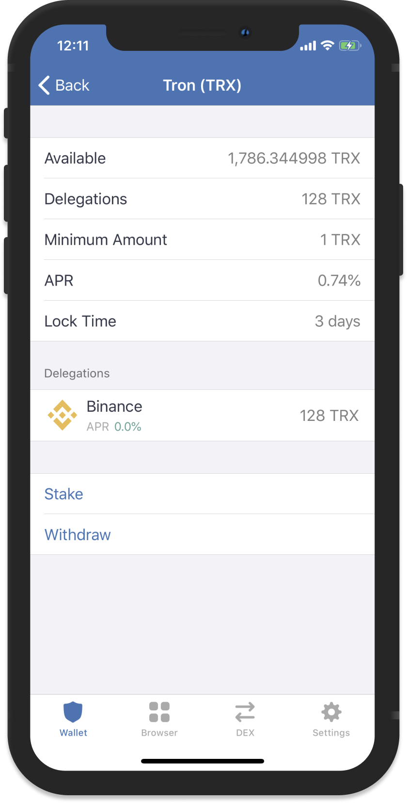 How to Claim Rewards for Staking TRX Tokens - Staking - Trust Wallet