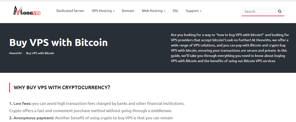 Buy VPS with Bitcoin (BTC) Payment Gateway - Secure and Fast