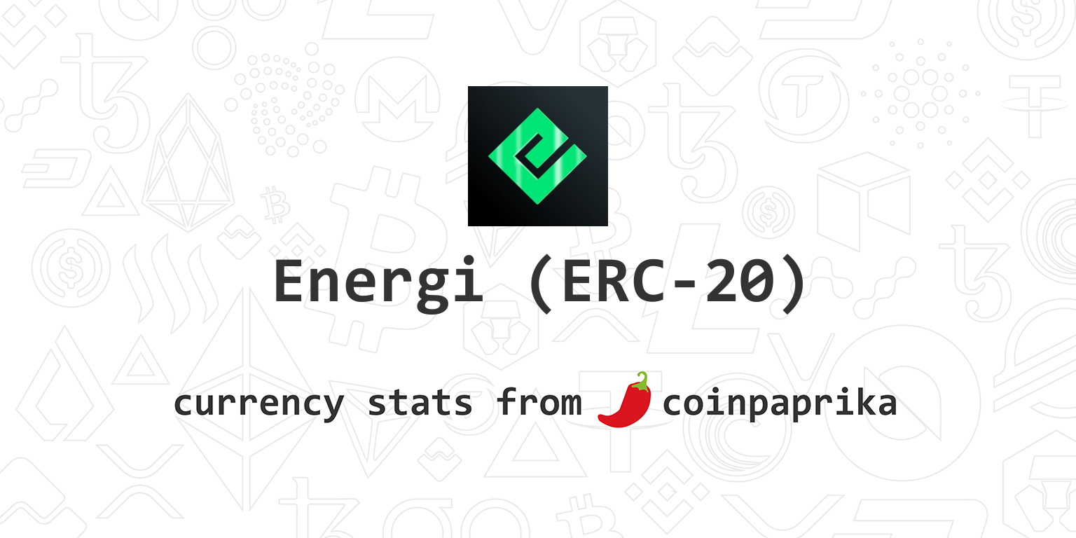 Energi Price Today - NRG to US dollar Live - Crypto | Coinranking