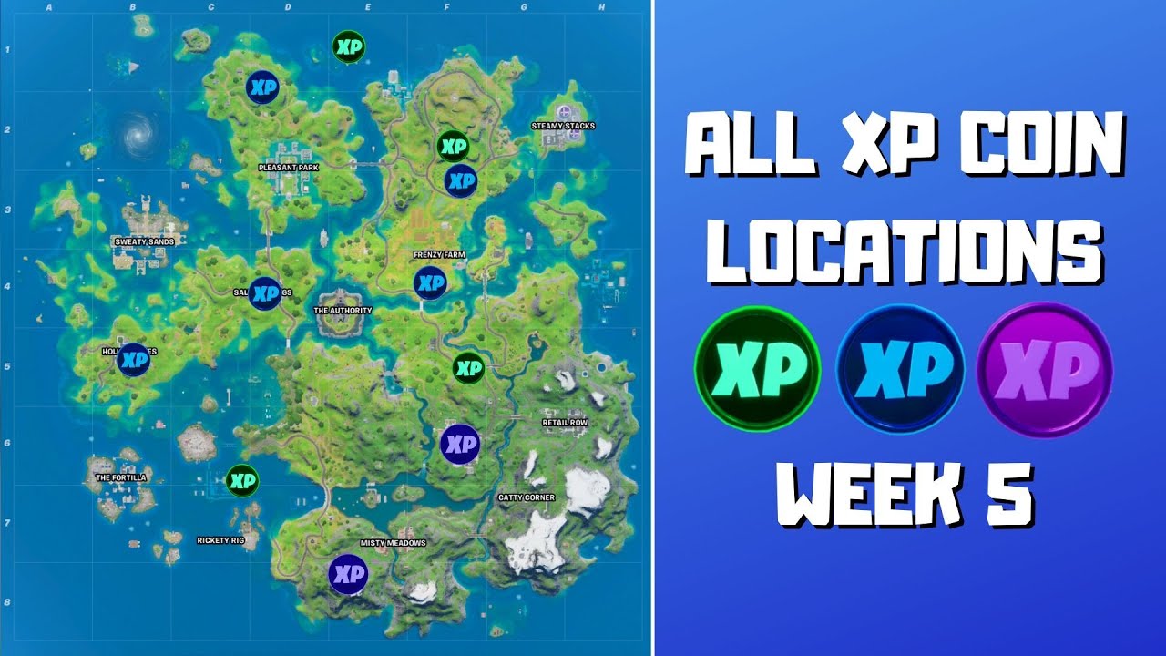 Fortnite Chapter 2 Season 4: Week 5 XP Coin Locations And Guide