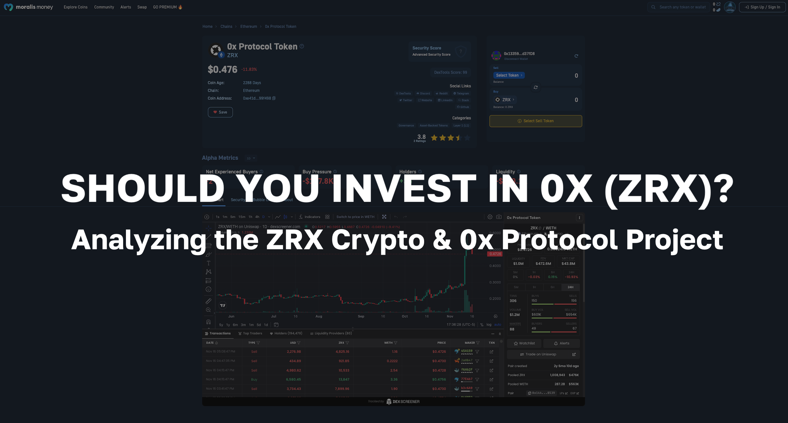 0x(ZRX) Tokenomics and ICO/IDO (Token Sale) info | CoinCarp